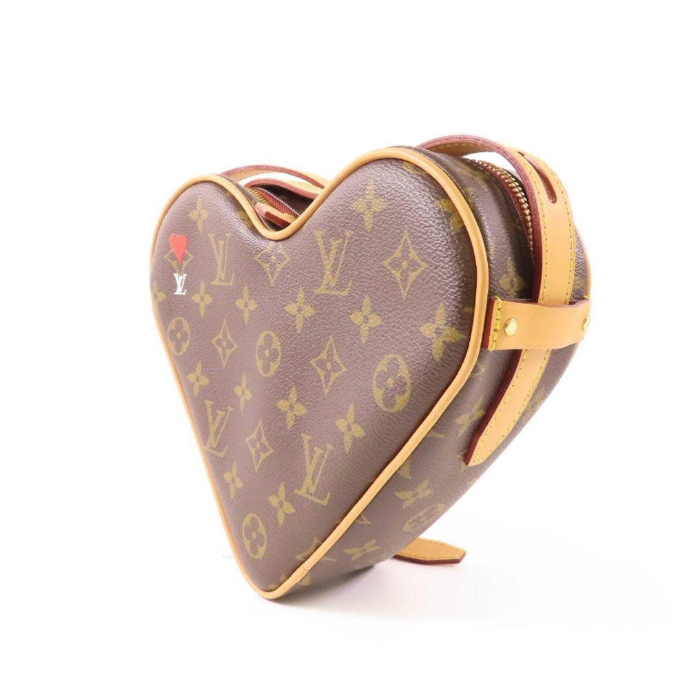 Louis Vuitton Heart-Shaped Monogram Brown Crossbody Bag